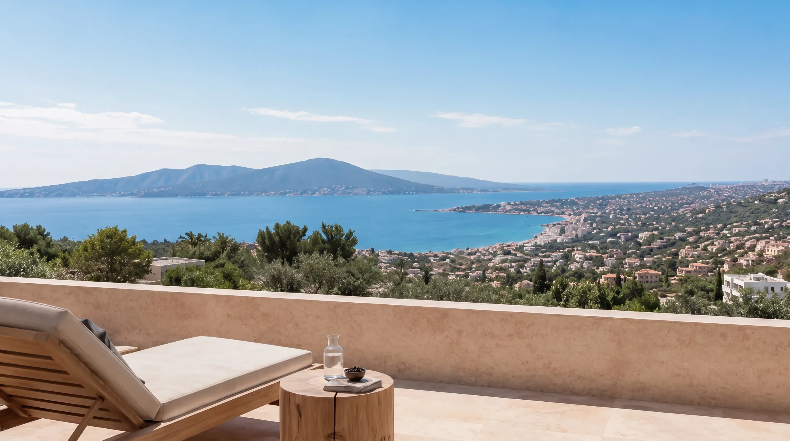 Costa Blanca Reserve — Terraza con vista a la bahia